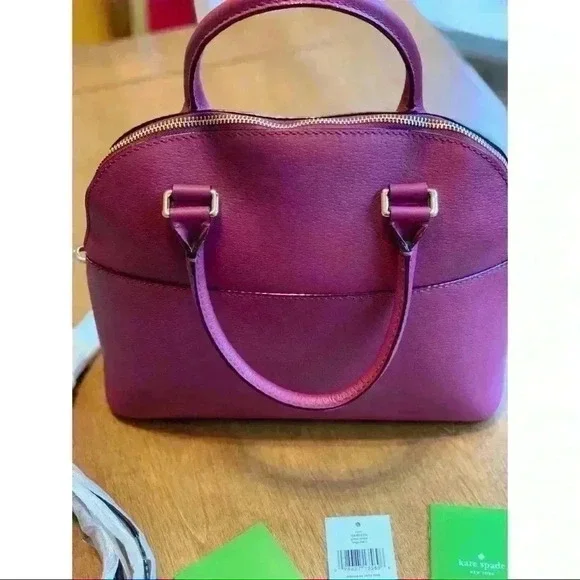 NWT KATE SPADE Carli Grove St Purple Rioja Satchel - Picture 7 of 14